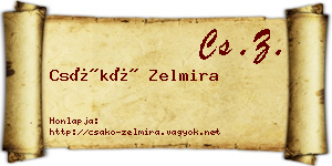 Csákó Zelmira névjegykártya